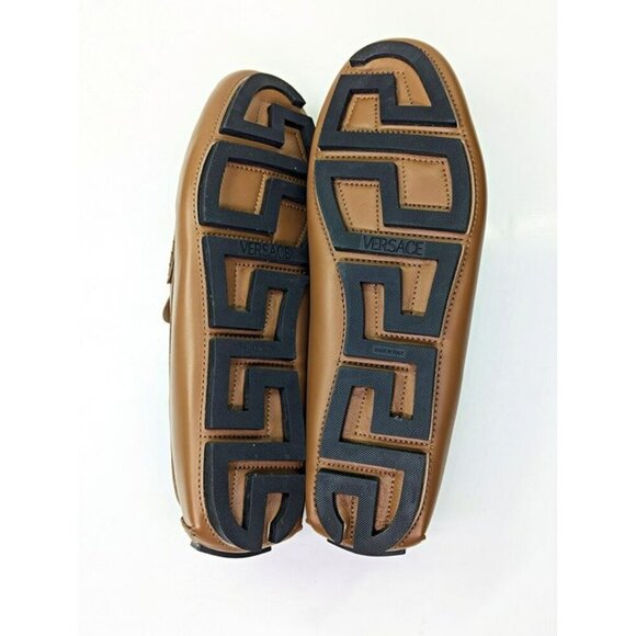 Versace Men\'s Medusa Biggie Leather Loafer Dark Toffee Size 46 (MSRP $775) main image 5